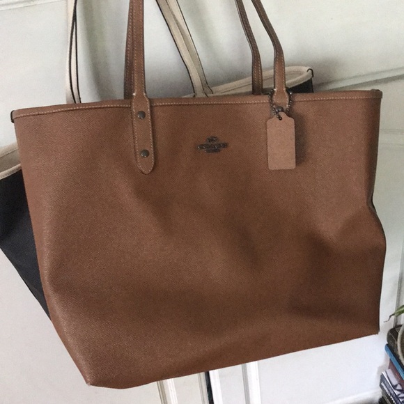 Lot of 2 Coach reversible totes. EUC. - Picture 3 of 5